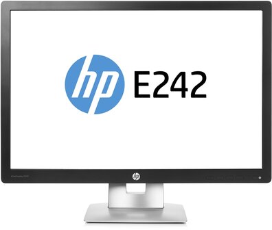 HP EliteDisplay E242 - 24 inch - 1920x1200 - 16:10 - DisplayPort - HDMI - VGA - Zwart/Zilver 