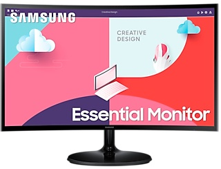 SAMSUNG S360C - 24 INCH (CURVED) - 1920x1080 (FullHD) - 16:9 - HDMI - VGA - 75Hz - Zwart